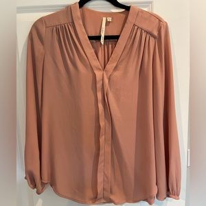 Pink blouse long sleeves. Size small